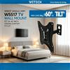 NONE Supporto da Parete per Monitor a Braccio Singolo WETECH W5517, Capacità di Carico 36 kg ±60 ° Gamma di inclinazione, VESA 60x60‑200x200, compatibile con schermi da 14‑42 pollici, supporto flessibile