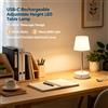 NONE Lampada da Tavolo LED Portatile Ricaricabile USB‑C, Altezza Regolabile Telescopica 11‑28cm, 2 Stili di Illuminazione, Luce Calda SMD, Impermeabile, Lampada da Comodino per Camera da Letto, Dormitorio,