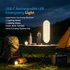 NONE Luce di Emergenza LED Ricaricabile a Energia Solare con Ricarica USB‑C, Accensione Automatica in Caso di Interruzione di Corrente, 5 Modalità di Illuminazione, Funzione Power Bank per Interruzioni di