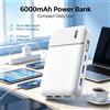 NONE Power Bank Portatile Singolo-USB 2.1A-Max Wl20 con Ingresso Type-C-Micro-USB per Studio Silenzioso, Backup Dispositivi Quotidiani a Basso Profilo