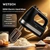 NONE Impastatrice Elettrica Domestica AC 220‑240V WETECH W6316 300W 5 Velocità Turbo Boost Dotata di Fruste in Acciaio Inox e Ganci per Impastare, Ideale per Montare Uova, Crema e Impastare la Pasta a