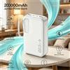 NONE WETECH WL23 Power Bank da 20000mAh con 4 Cavi Integrati, Ricarica Rapida PD 22.5W, Display Digitale, Batteria Esterna Resistente per Telefoni Cellulari