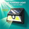 NONE WETECH W2701 Lampada Solare da Parete per Esterni con Sensore di Movimento, 46COB+6LED, Pannello Solare 5.5V, Batteria 1200mAh 18650, Illuminazione Impermeabile dal Crepuscolo all'Alba per Giardino,