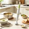 NONE Frullatore a Immersione Verde Bianco 500W, Mixer a 2 Velocità per Zuppe, Frullati, Salse, Cibo per Bambini, Robot da Cucina Portatile per Casa