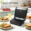 NONE Wetech W6403 Griglia per Panini 1050W con Apertura a 180 Gradi e Piastra Antiaderente per Preparazione Rapida della Colazione Casalinga nei Giorni Feriali