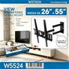 NONE WETECH W5524 ±10 ° Supporto TV da Parete Inclinabile VESA 75X75‑400X400 per Configurazione Display TV Multi-Angolo in Cabina Vacanziera
