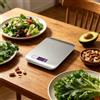 NONE Bilancia da Cucina Digitale con Piattaforma in Acciaio Inox 3kg/0.1g & 5kg/1g, Bilancia Elettronica Multi-Unità con Display LCD e Funzione Tare