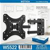 NONE Supporto da Parete per TV a Movimento Completo Rinforzato con Giunti Metallici WETECH W5522 a Doppio Braccio per Camera da Letto Compatta, Schermo da 14-42 Pollici, Facile Installazione