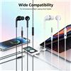 NONE Auricolari stereo cablati da 3,5 mm con microfono, audio chiaro per viaggi quotidiani, gaming, smartphone, MP3, laptop.