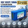 Batteria ricaricabile agli ioni di litio 36V 10S2P 100Ah 18650 per hoverboard, con BMS integrato sottile