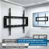 NONE WETECH W5511 Supporto TV Fisso per Montaggio a Parete 40‑80 Pollici per Schermi Piatti di Grandi Dimensioni, Capacità di Carico 50KG, VESA 200‑600x400, Supporto Salvaspazio per Home Theater