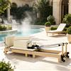 WSUEL Macchina Pilates Reformer Pieghevole Compatta, Letto Pilates Pieghevole per Palestra Domestica, Attrezzatura per il Modellamento del Corpo