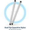 NONE Penna Stilo a Doppia Punta Capacitiva per Schermo Touch, Corpo in Metallo Leggero per Telefono, Tablet, PC, Disegno e Scrittura su Tablet