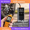 NONE Compressore d'aria portatile per pneumatici con cavo di ricarica rapida USB-C, luce LED e display digitale, ideale per auto, moto, biciclette e pompa per pneumatici di palloni.