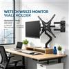 NONE Supporto da Parete per TV WETECH W5523 a Doppio Braccio Orientabile, Adatto per TV e Monitor da 14-55 Pollici, Carico Massimo 50KG ±15 ° Supporto da Parete Inclinabile VESA 50x50 a 500x500