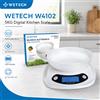NONE Bilancia da Cucina Digitale 5Kg con Ciotola Rimovibile, Display LED, Bilancia Elettronica per Alimenti con Unità di Misura Commutabili g oz lb ml per Cucinare e Panificare