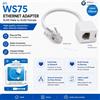 NONE Adattatore Convertitore da RJ11 6P4C Femmina a Ethernet RJ45 8P8C Maschio F/M per Cavo Telefonico