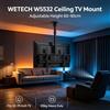 NONE Supporto TV da Soffitto WETECH W5532 Nero Telescopico Carico Pesante 65kg Per TV LED LCD da 32‑75 Pollici Altezza 60‑90cm VESA 100x100‑600x400 Supporto TV a Soffitto