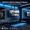 NONE Supporto da soffitto per TV WETECH W5532 regolabile, nero, resistente, per TV da 32-75 pollici, capacità di carico 65 kg, altezza 60-90 cm, VESA 100x100‑600x400.