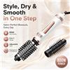 NONE Nuova Spazzola ad Aria Calda Rotante 3-in-1, Asciugacapelli Professionale da 800W con 2 Rulli Arricciacapelli, Temperatura e Velocità Regolabili, Strumento per lo Styling dei Capelli con Rotazione