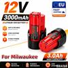 DAWEIKALA Batteria ricaricabile agli ioni di litio Milwaukee M12 12V 3000mAh di ricambio, alta potenza e lunga durata, adatta per utensili elettrici senza fili, consegna rapida dal magazzino locale UE.