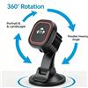 NONE Collezione di Supporti Magnetici per Telefono da Auto Multi-Opzione, Supporto per Telefono con Collo d'Anatra per Cruscotto Adesivo e a Ventosa, 360° ° Rotabile per navigazione GPS su parabrezza e