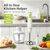 NONE Kit Frullatore a Immersione 3 in 1 da 500W in Acciaio Inox, Mixer a Mano a 2 Velocità con Frusta, Tritatutto e Ciotola per Frullare, Sbattere e Tritare, Set Robot da Cucina per Uso Domestico