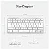 NONE Tastiera Bluetooth Wireless Ultra Sottile Compatta Bianca Ricaricabile per Laptop, Tablet, PC e Smartphone