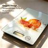 NONE Bilancia da Cucina Digitale 5kg/1g con Piattaforma in Vetro Temperato, Display LCD e Funzione Tare per Pesare Alimenti in Cucina e Pasticceria