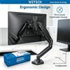 NONE Supporto per monitor da scrivania con molla a gas regolabile in altezza WETECH W5537 ±90 ° Supporto Inclinabile per Configurazione Ergonomica di Schermi da 17-30 Pollici per Freelance e Home Office