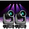 DJXFLI 2 Pezzi Testa Mobile 380W 20R per DJ con Effetto Halo, 8/48 Prismi, Zoom, Barra, Fascio, Spot, Ruota Colori 14 Gobo, Illuminazione per Feste Disco all'Aperto