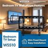 NONE Supporto per TV a Schermo Piatto WETECH W5510, Compatibilità Multi-VESA, Capacità di Carico 50 Kg, Ideale per Appartamenti in Affitto per le Vacanze, Montaggio a Parete Stabile
