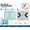 NONE Bilancia da Bagno Digitale 180kg Alta Precisione, Bilancia per il Peso Corporeo in Vetro Temperato con Display LED Nascosto, Precisione 0,1kg, Bilancia Personale Sottile per Casa