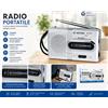 NONE Radio Portatile FM AM con Antenna Telescopica, Ricevitore Analogico Compatto a Batteria, Altoparlante Integrato e Cinturino da Polso per Uso Domestico, Viaggi e Attività all'Aperto