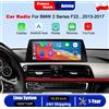 AUTOTOP Schermo Touch Screen Wireless CarPlay Android Auto da 10,25 Pollici per BMW Serie 2 F22 F45 MPV 2013-2017 Sistema NBT, Sistema Intelligente per Auto, Radio Multimediale Smart con Bluetooth,