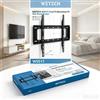 NONE Supporto a Parete per TV Fisso in Acciaio Solido WETECH W5511 per TV a Schermo Piatto di Grandi Dimensioni da 40‑80 Pollici, Carico Massimo 50KG, VESA 200x200 400x200 300x300 400x400 600x400mm