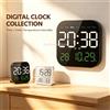 NONE Pratico Orologio Digitale da Parete per Casa, Grande Orologio a LED da Parete con Due Allarmi, Orologio Sveglia LCD con Montaggio Magnetico su Frigorifero, Termometro Igrometro, Molteplici Modalità di