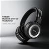NONE Cuffie Bluetooth 4.2 Pieghevoli Over-Ear, Auricolari Stereo Wireless con Super Bassi e Microfono, Supporto Modalità Cablata 3.5mm AUX per Telefono e PC