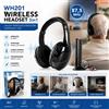 NONE WH201 Cuffie Wireless Over-Ear 5-in-1 87.5MHz HiFi Stereo con Trasmettitore, Connessione RCA e Cuscinetti Morbidi per Musica e Intrattenimento Domestico