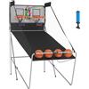 NONE Canestro da basket con tabellone segnapunti a LED, 4 palline e 8 modalità di gioco, canestro da basket da gioco, canestro da basket, basket da competizione, canestro da basket