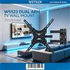 NONE Supporto TV retrattile a doppio braccio WETECH W5523 per schermi piatti da 14-55 pollici, massimo 50 kg ±15 ° Supporto da Parete Inclinabile VESA 50x50 a 500x500