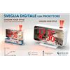 NONE Sveglia Digitale con Proiezione a Specchio, 2 Stili Disponibili, Ampio Display LED, Rilevamento Temperatura, Modalità Notturna Automatica, Orologio da Comodino