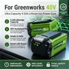 NONE Nuova Batteria di Ricambio 40V 9.0Ah per Utensili Greenworks 40V, Batteria agli Ioni di Litio ad Alta Capacità con Protezione BMS, Compatibile con Utensili Elettrici da Esterno Serie 29462