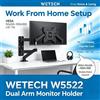 NONE Supporto da Parete Universale per TV WETECH W5522 a Doppio Braccio per Schermi Piatti da 14‑42" Carico Massimo 50KG Inclinazione ±15 Gradi Supporto per Monitor VESA 50‑100mm