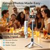 NONE Treppiede Selfie Stick Wireless con Telecomando Bluetooth 4.2, Asta Estensibile 75cm, Selfie Stick Portatile per Smartphone, Accessorio per Vlog, Viaggi, Foto di Gruppo e Riprese all'Aperto