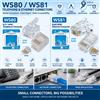 NONE 6 connettori RJ11 RJ45 per cavi di rete Ethernet, connettori modulari per cablaggio fai-da-te CAT5 CAT6