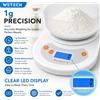 NONE Bilancia Elettronica da Cucina per Uso Domestico 5KG 1g di Precisione con Ciotola Rimovibile Schermo LED Strumento di Misurazione Alimenti