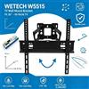 NONE Supporto da Parete per TV WETECH W5515 a Movimento Completo e Girevole per TV da 26‑55 Pollici, Capacità di Carico 25kg ±15° ° Supporto inclinabile multi-VESA con livella a bolla per schermi LED LCD