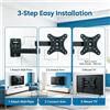 NONE Supporto da Parete per TV con Movimento Completo, Rotazione e Inclinazione, Universale per Schermi LCD LED da 10‑32 Pollici, Capacità 10kg, VESA 50x50 100x100mm, con Livella Integrata