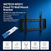 NONE WETECH W5511 Supporto Fisso per TV a Parete per TV a Schermo Piatto da 40‑80 Pollici, Capacità di Carico 50KG, VESA 200x200 400x200 300x300 400x400 600x400mm, Supporto Universale per TV a Parete